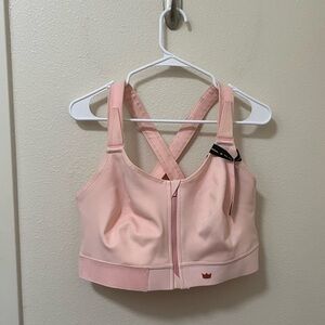 •SHEFIT•Flex Sports Bra High Impact Sports Bra Pink Gold Foil Adjustable A-I Cup